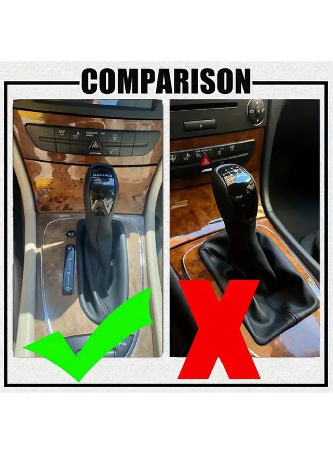 غطية مقبض ناقل الحركة الجلدي لمرسيدس بنز فئة E W211 موديل AVANTGARDE - Image 4